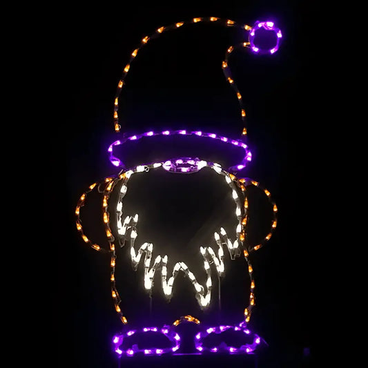 Christmas Gnome in Yellow / Gold and Purple - Wireframes Displays and Yard Art