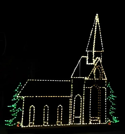 Church with Trees - Wireframes Displays and Yard Art