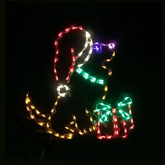 Dog with Package Animated - Wireframes Displays and Yard Art