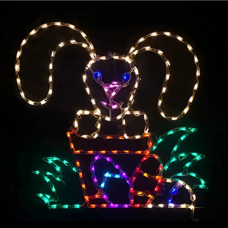 Easter Bunny in Pot - Wireframes Displays and Yard Art