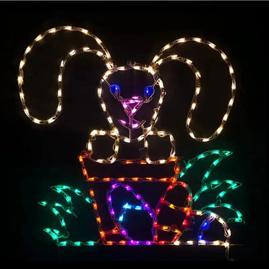 Easter Bunny in Pot - Wireframes Displays and Yard Art