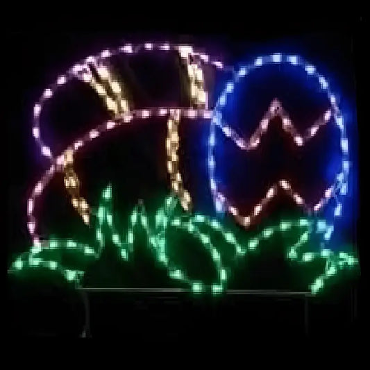 Easter Eggs in Grass - Wireframes Displays and Yard Art