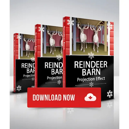 Garage Door Reindeer Barn Projection Effect Digital Download - Digital Decorations and Projection Effects
