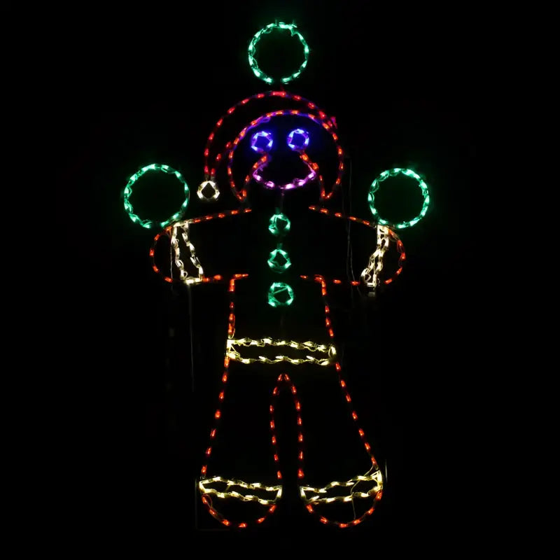 Gingerbread Man Juggling Animated - Wireframes Displays and Yard Art