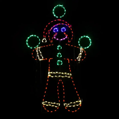 Gingerbread Man Juggling Animated - Wireframes Displays and Yard Art