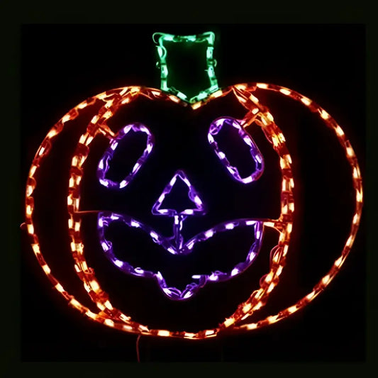 Halloween Pumpkin with Face - Wireframes Displays and Yard Art