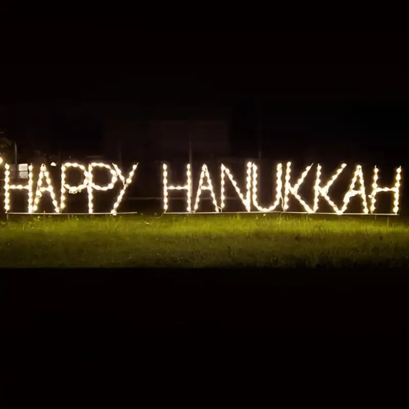 Happy Hanukkah Sign Only - Wireframes Displays and Yard Art