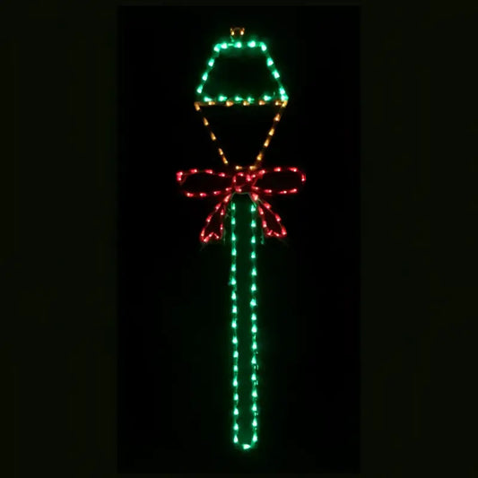 Lamp Post with Bow - Wireframes Displays and Yard Art