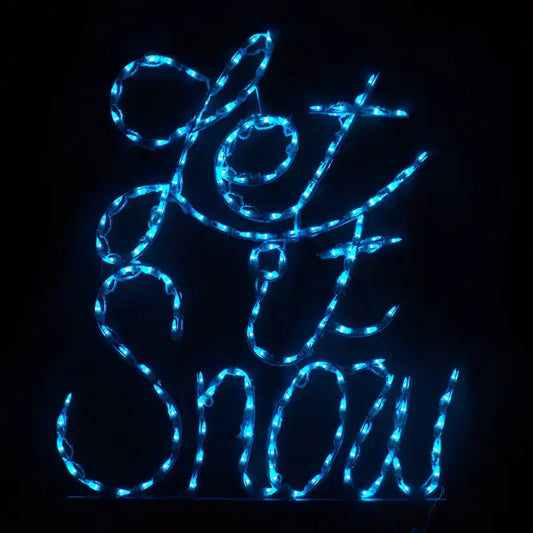 Let It Snow Cursive - Wireframes Displays and Yard Art