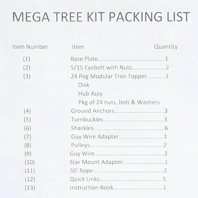 Mega Tree Kit (up to 20 feet tall) - Christmas Light Installation Accessories