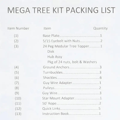 Mega Tree Kit (up to 20 feet tall) - Christmas Light Installation Accessories
