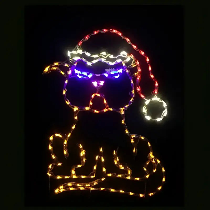 Moody Christmas Cat - Wireframes Displays and Yard Art