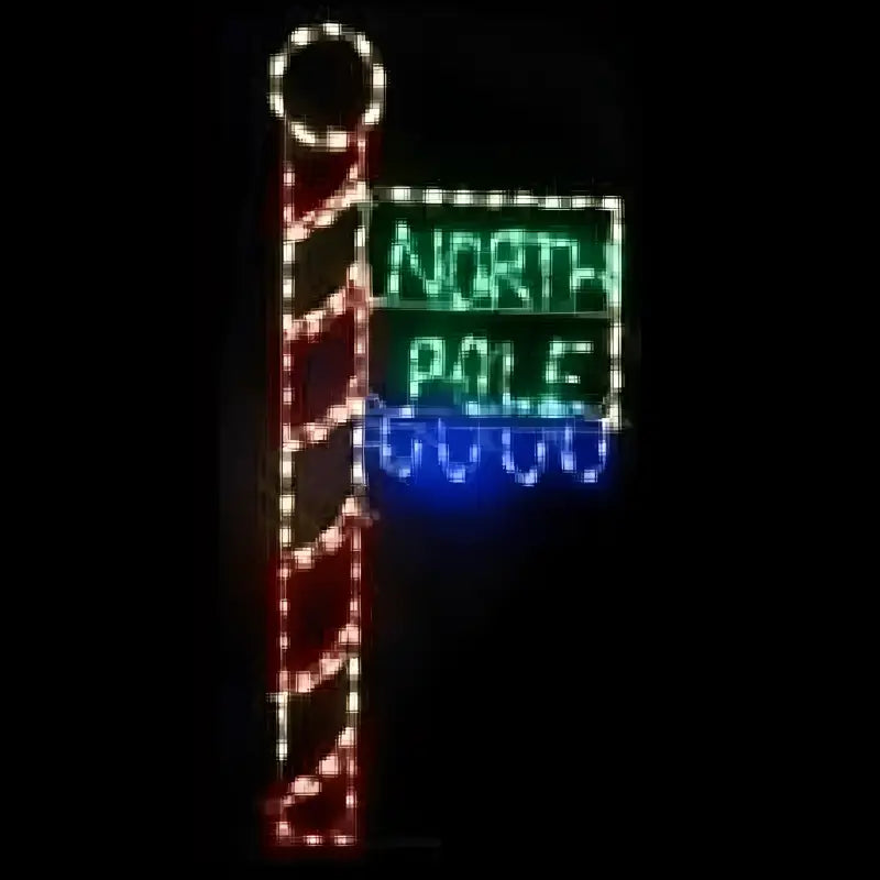 North Pole Flag - Wireframes Displays and Yard Art