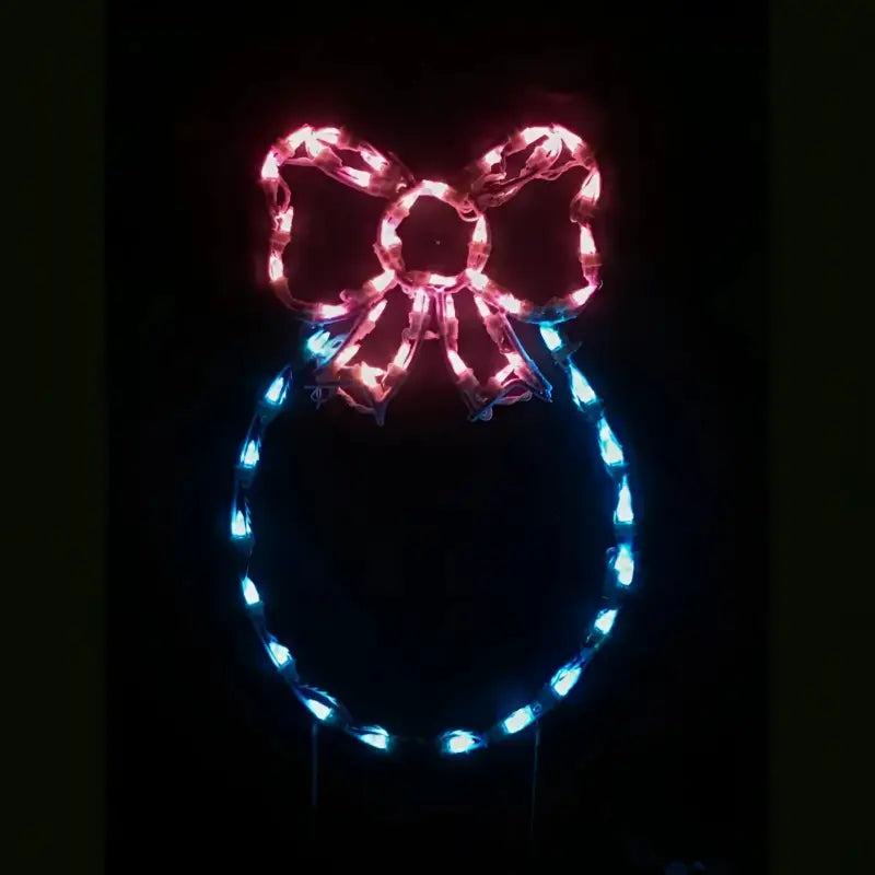 Painted Egg with Bow - Wireframes Displays and Yard Art