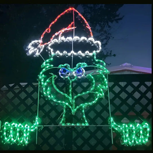 Peeking Green Monster (Grinch) - Wireframes Displays and Yard Art