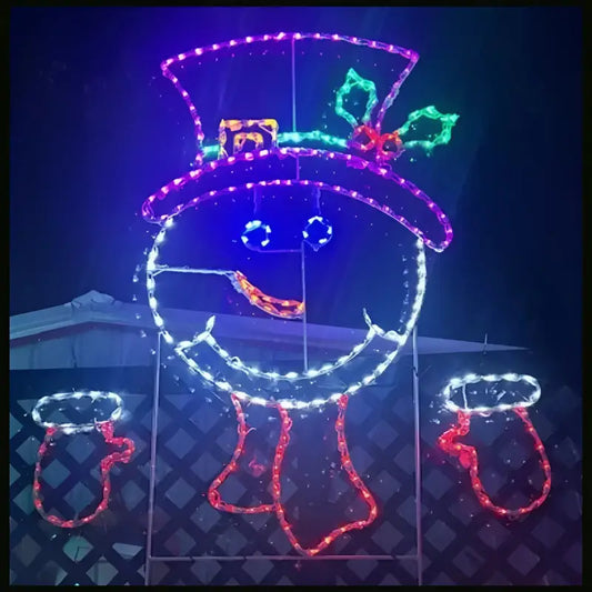 Peeking Snowman - Wireframes Displays and Yard Art