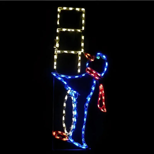 Penguin Carrying Block of Ice - Wireframes Displays and Yard Art