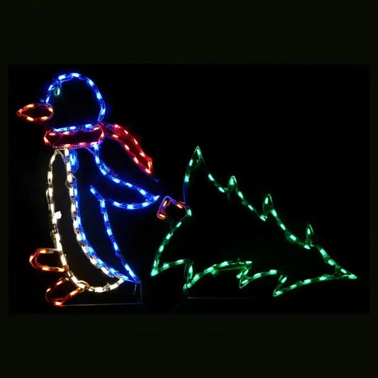 Penguin Pulling Tree - Wireframes Displays and Yard Art