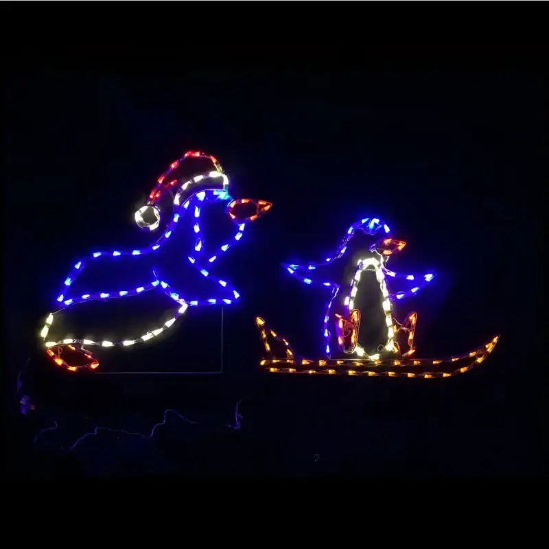 Penguin Pushing Baby Sled - Wireframes Displays and Yard Art