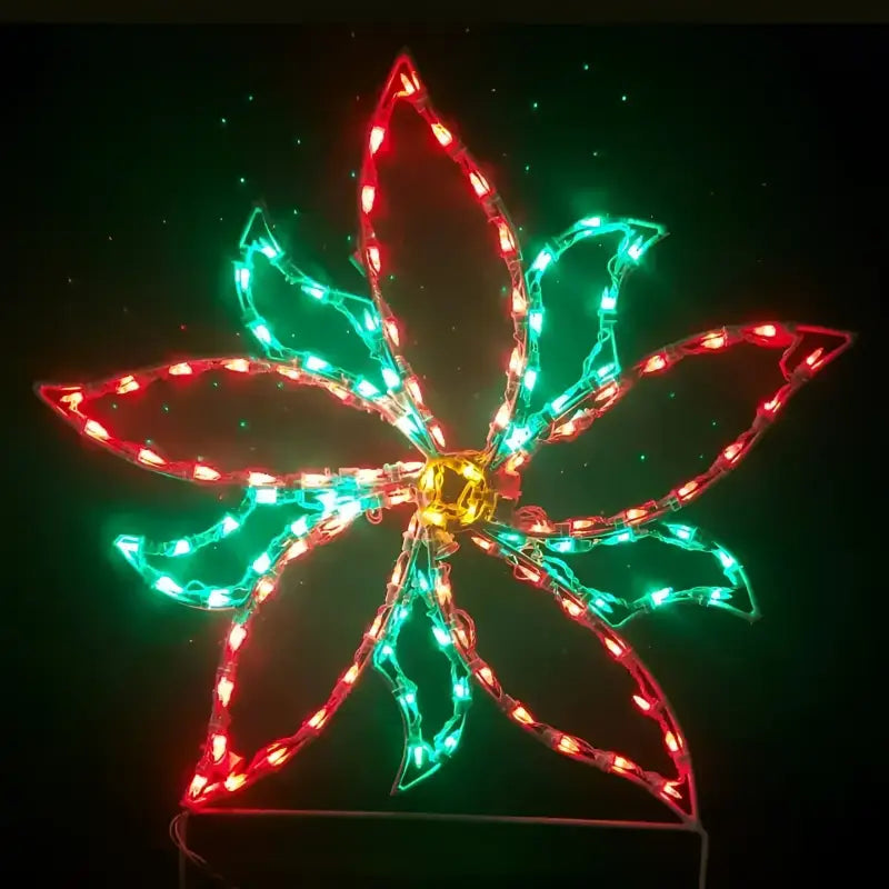 Poinsettia Large Christmas - Wireframes Displays and Yard Art