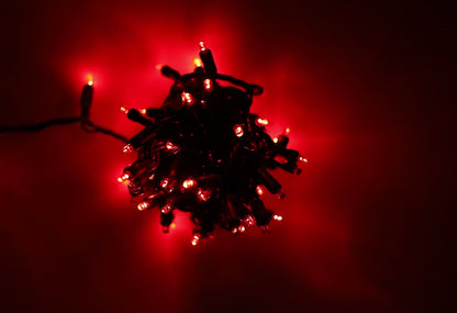 70 5mm Red DreamSpark Slow Fade LED Christmas Lights, 4" Spacing