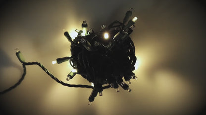 50 5mm Warm White SuperSpark LED Strobe Lights, 6" Spacing