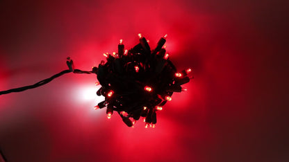 50 5mm Red, Cool White Dazzle Strobing/Static LED Strobe Lights, 6" Spacing