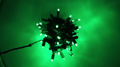 70 5mm Green DreamSpark Slow Fade LED Christmas Lights, 4" Spacing