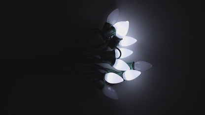 C7 Cool White Twinkle Smooth ProCore LED Christmas Light Bulbs