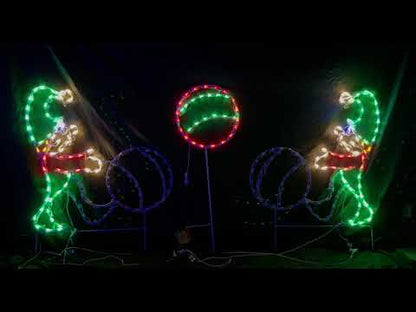 Elves Playing Kickball, Animated