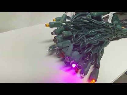 50 5mm Orange, Purple, Cool White SuperSpark LED Strobe Lights, 6" Spacing