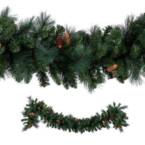 9' X 14" Mixed Noble Garland, Unlit