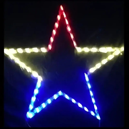 Red White and Blue Star - Wireframes Displays and Yard Art