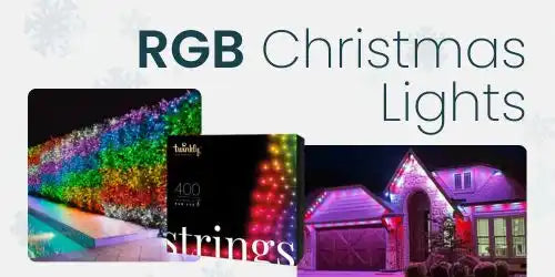 RGB Christmas lights for home and outdoor decoration.