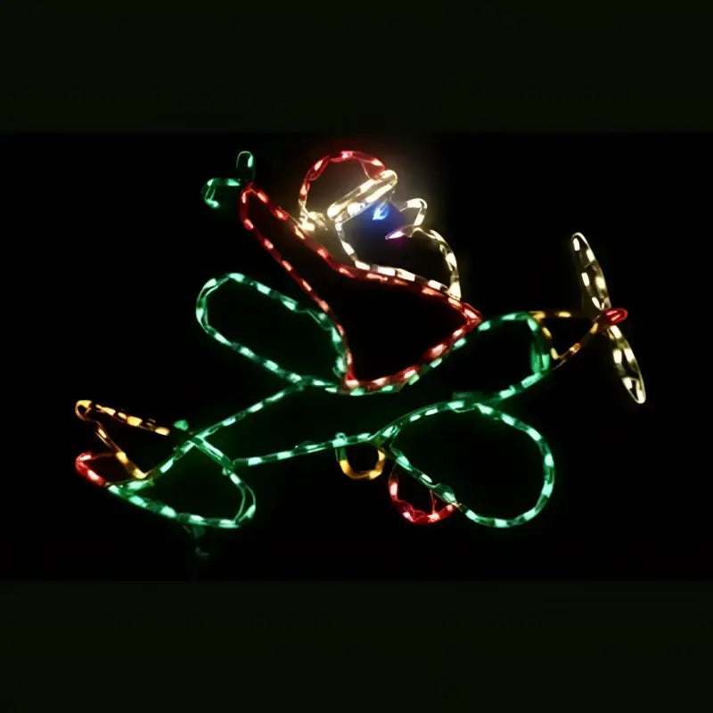 Santa in Airplane Small - Wireframes Displays and Yard Art