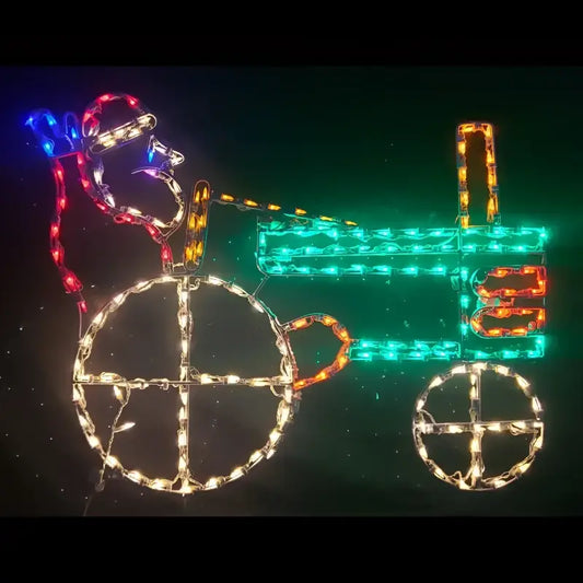 Santa on Tractor - Wireframes Displays and Yard Art