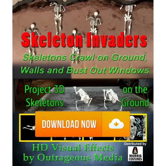 Skeleton Invaders Projection Effect Digital Download - Digital Decorations and Projection Effects
