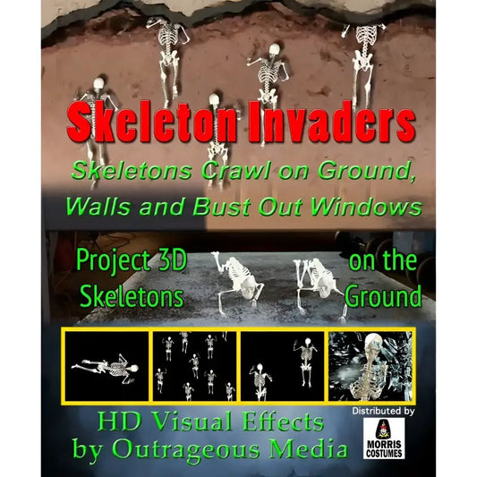 Skeleton Invaders Projection Effect USB Version - Digital Decorations and Projection Effects