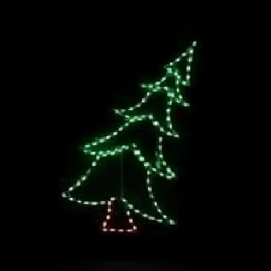 Small Tilted Christmas Tree - Wireframes Displays and Yard Art