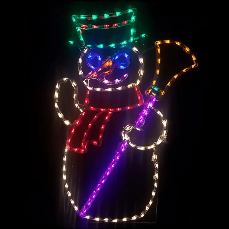 Snowman with Broom - Wireframes Displays and Yard Art