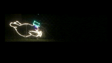 Snowman Sliding Animated - Wireframes Displays and Yard Art