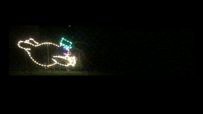 Snowman Sliding Animated - Wireframes Displays and Yard Art