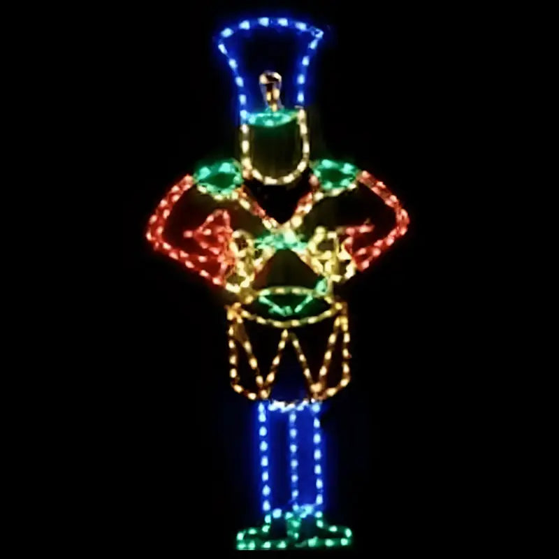 Soldier Drumming Animated Large - Wireframes Displays and Yard Art