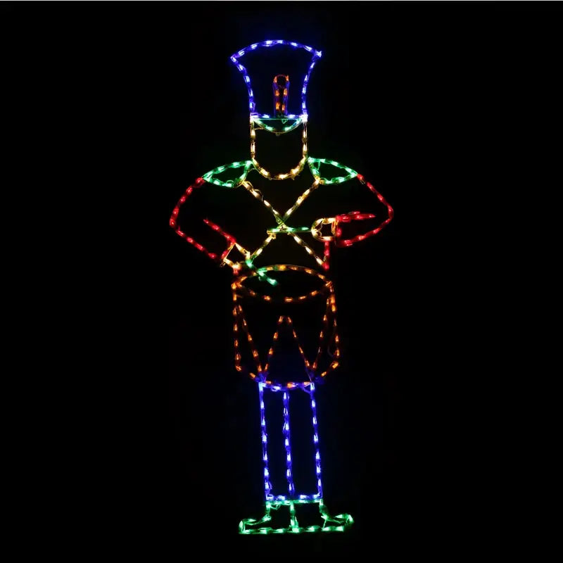 Soldier Drumming Static Large - Wireframes Displays and Yard Art