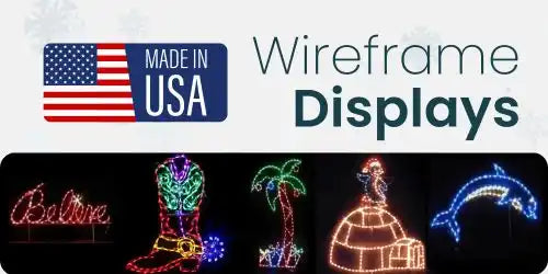 USA-made wireframe light displays.