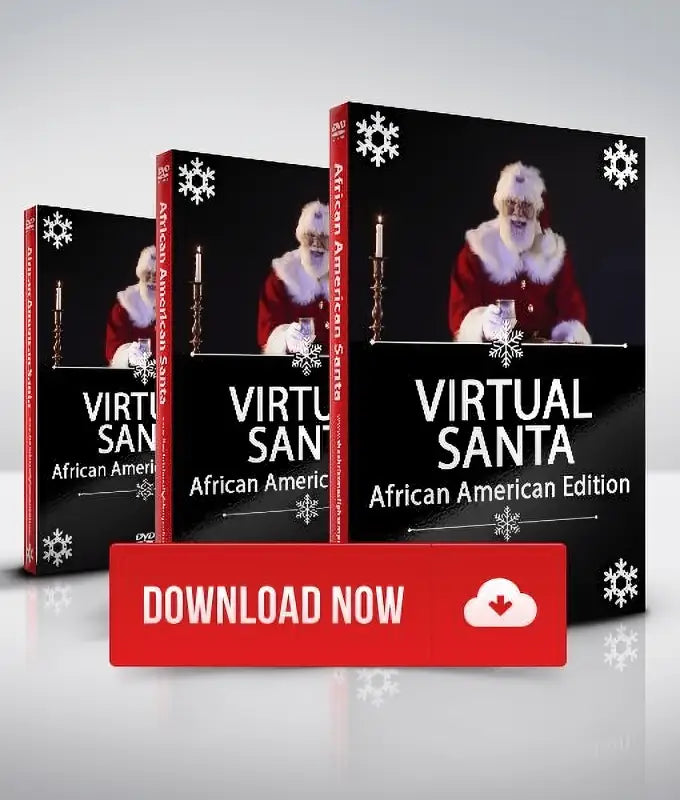 Virtual Santa African American Edition Projection Effect Digital Download - Digital Decorations and Projection Effects