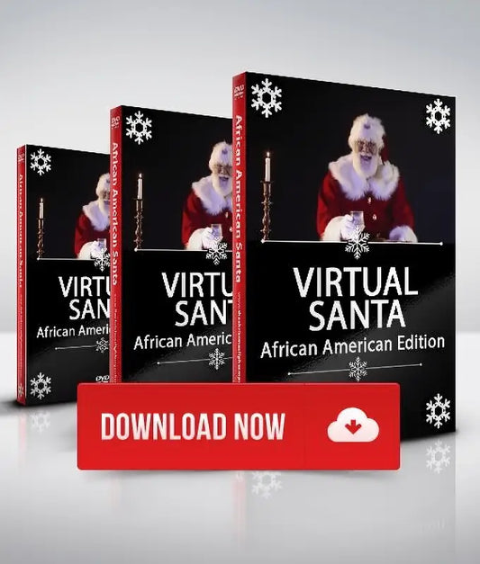 Virtual Santa African American Edition Projection Effect Digital Download - Digital Decorations and Projection Effects