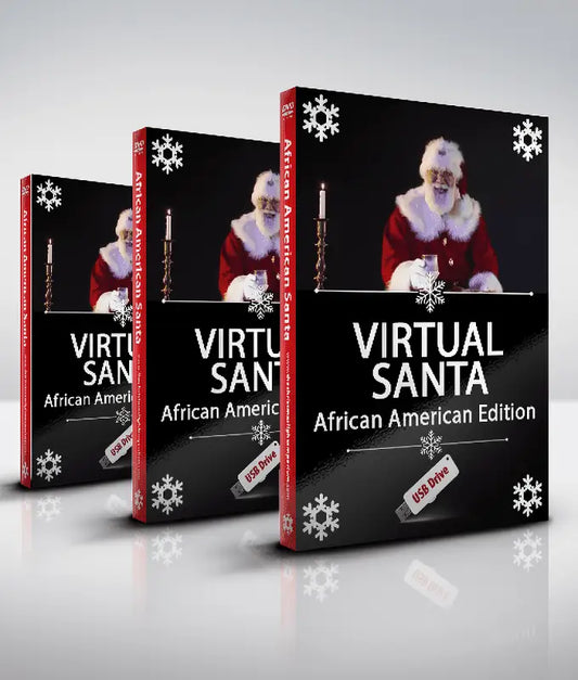 Virtual Santa African American Edition Projection Effect USB Version - Digital Decorations and Projection Effects
