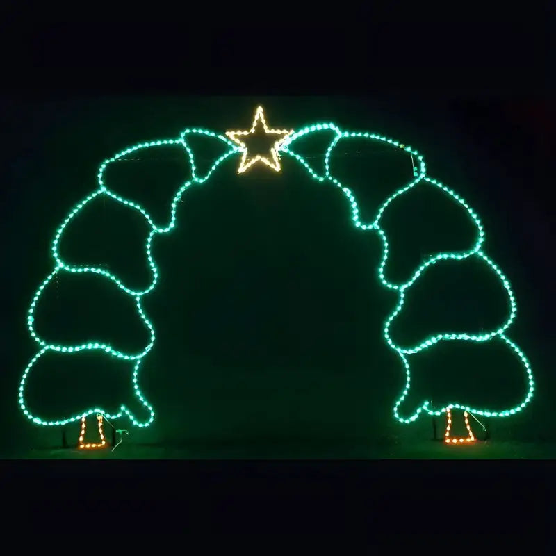 Walk Thru Tree Arch with Star - Wireframes Displays and Yard Art