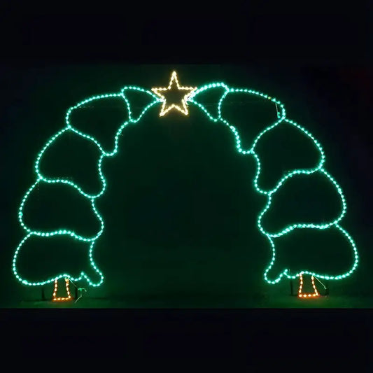 Walk Thru Tree Arch with Star - Wireframes Displays and Yard Art